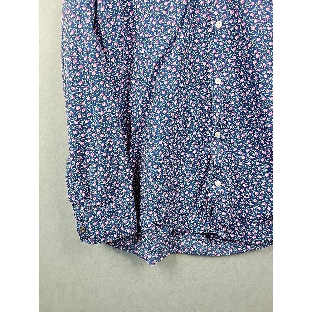 Fairlane & Sons 100% Cotton Blue Tiny Floral Long Sleeve Button Up Shirt Mens XL - Picture 5 of 12